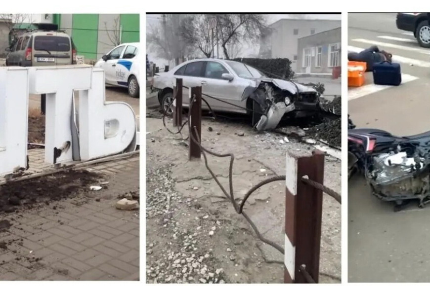 "Я люблю Вулканешты": в патриотическую стелу врезался автомобиль