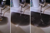 У жителей Хынчешт снова течет черная вода из крана: "За что мы платим?"