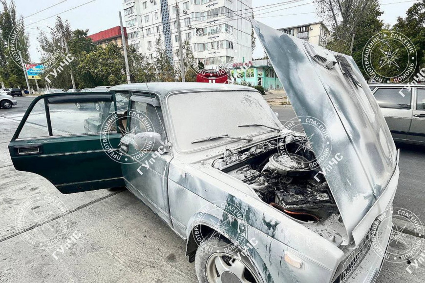 В Тирасполе на ходу загорелся автомобиль