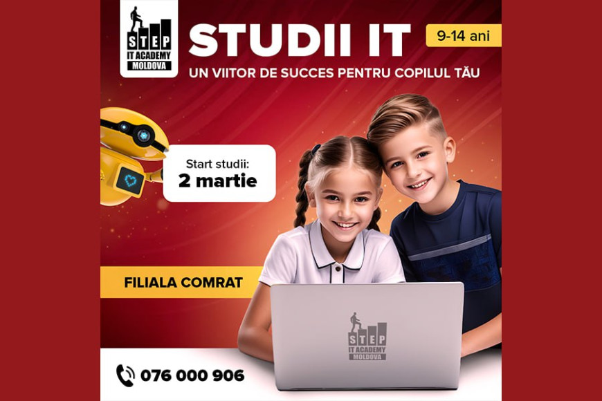 Junior Step IT Academy Moldova набирает в Комрате румынскую группу обучения