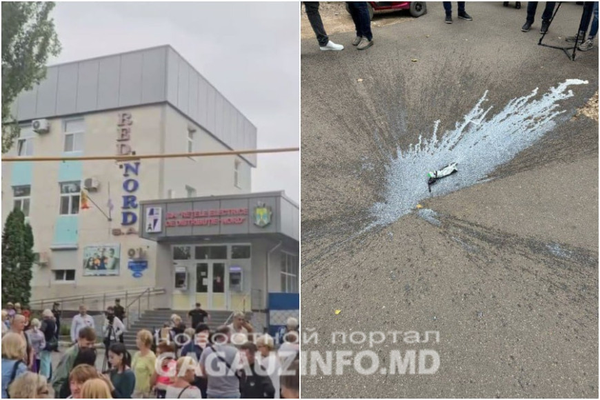 Протест в Бельцах: на людей с дрона сбросили пакет с неизвестной жидкостью