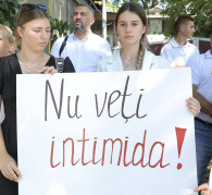 Протест у здания суда в Кагуле: требуют выпустить невиновных членов Inima Moldovei