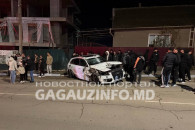 Ночное ДТП в центре Комрата: пострадали сразу три автомобиля