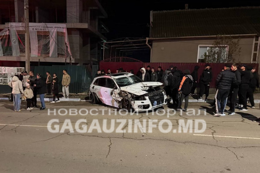 Ночное ДТП в центре Комрата: пострадали сразу три автомобиля