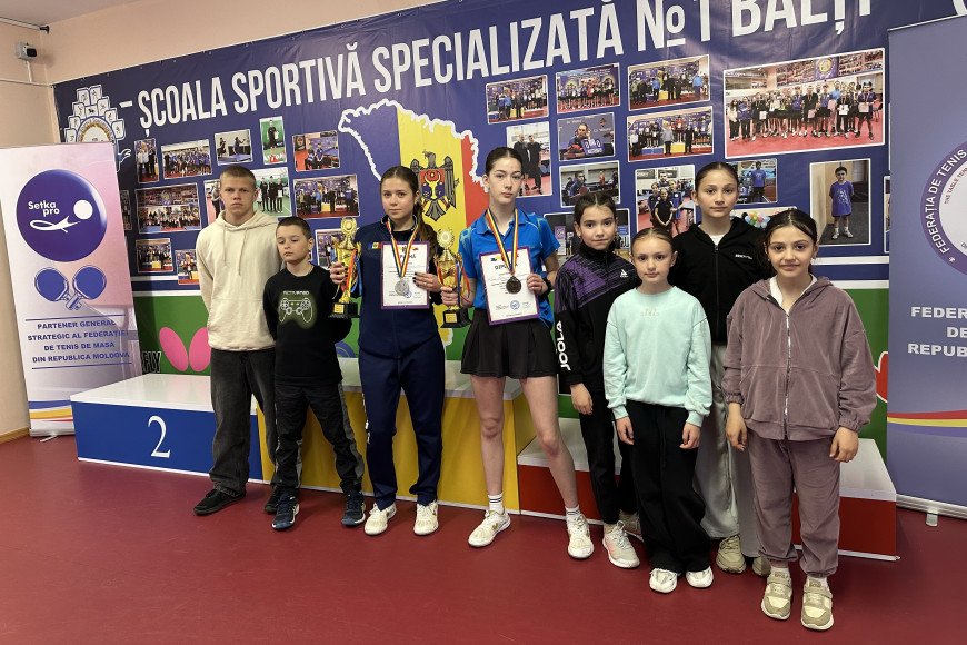 Теннисистки из Комрата и Авдармы завоевали две медали чемпионата Молдовы U15