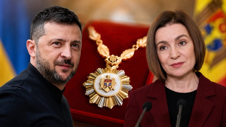 Майя Санду наградила Владимира Зеленского Орденом Республики