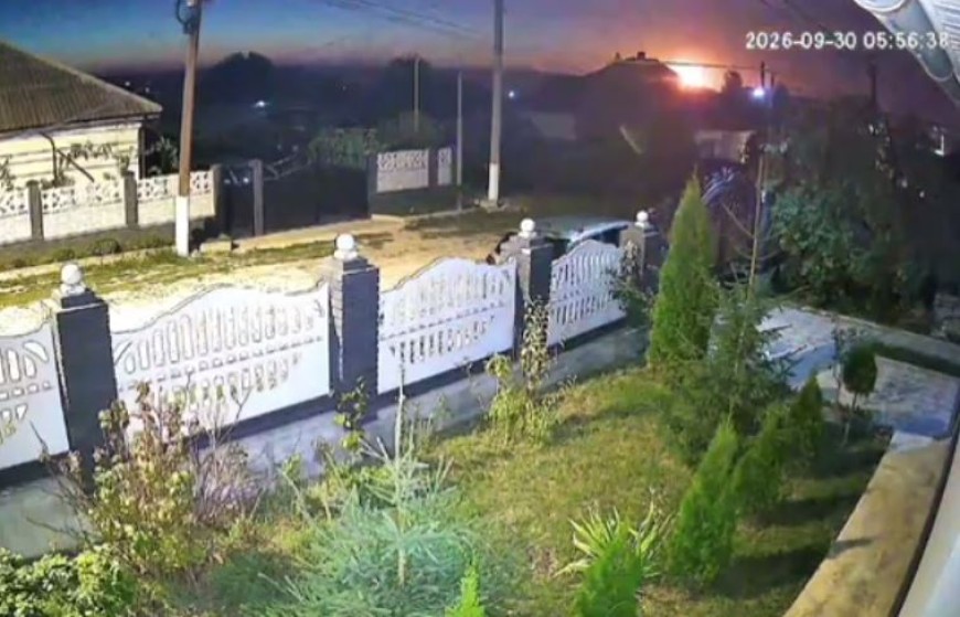Момент падения и взрыва беспилотника в Молдове попал на видео