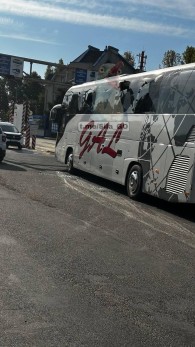 Появились фото из Паланки: в рейсовом автобусе разбиты стекла
