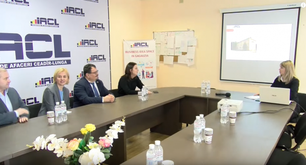 LIVE: Башкан и глава делегации ЕС посещают бизнес-инкубатор в Чадыр-Лунге