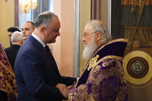 Президент Молдовы встретился с патриархом Кириллом