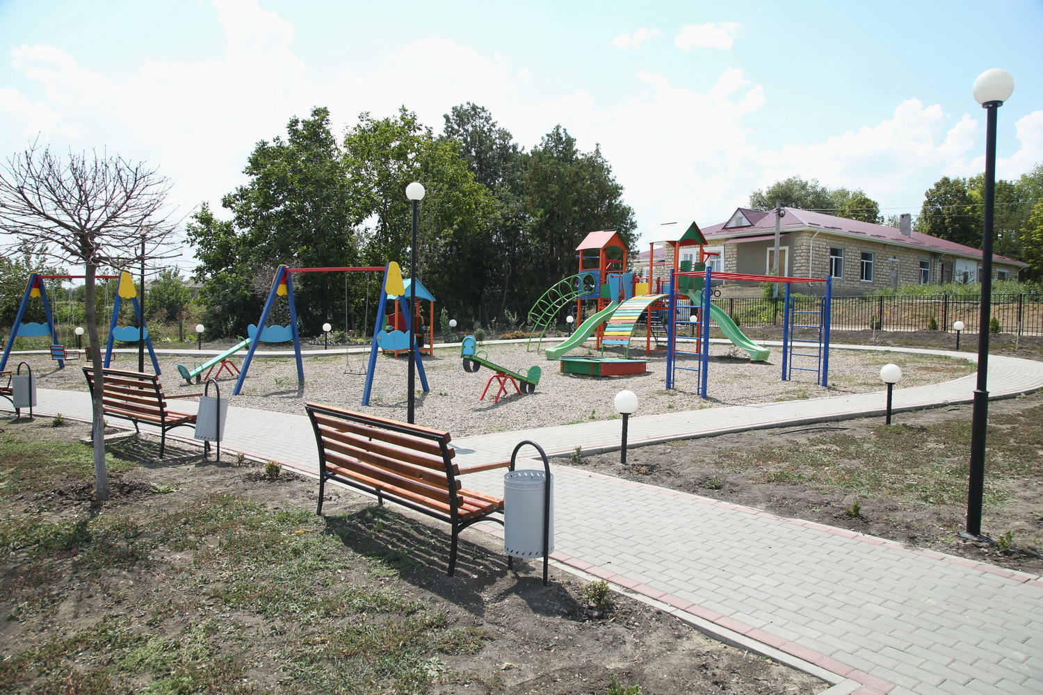 В Конгазчике завершилось строительство спортивно-парковой зоны
