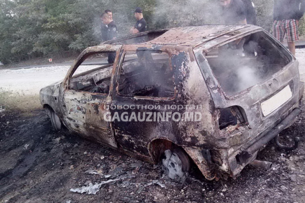 В Гагаузии сгорел легковой автомобиль