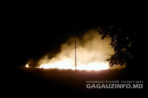В Комрате этой ночью вновь горела стерня: на место выехали пожарные