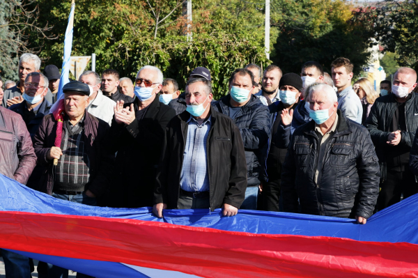 «Требуем освободить и восстановить в должности». В Комрате прошел митинг в поддержку Стояногло