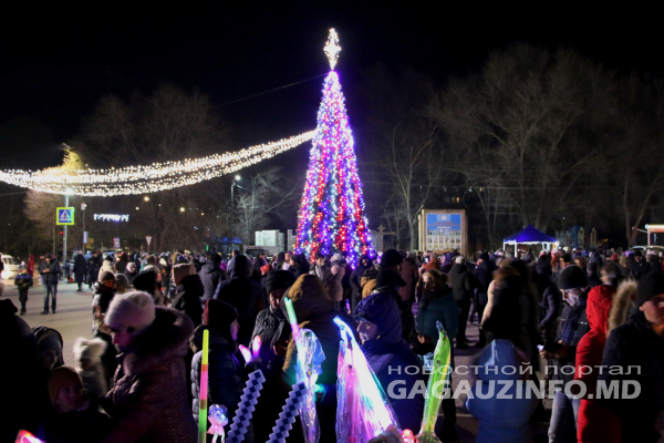 В Чадыр-Лунге состоялось открытие новогодней елки