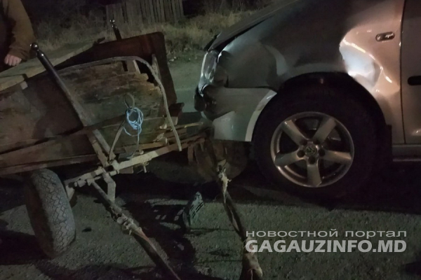 В Вулканештах столкнулись автомобиль и гужевая повозка. Один из водителей был пьян