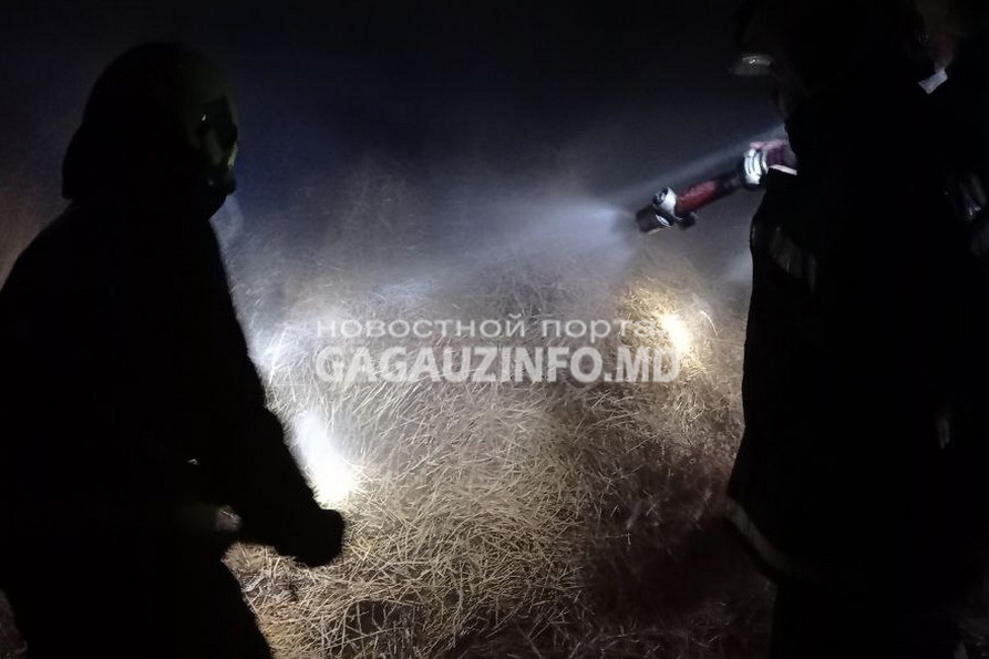 Крупный пожар в Комрате: сгорели десятки тюков грубых кормов для животных