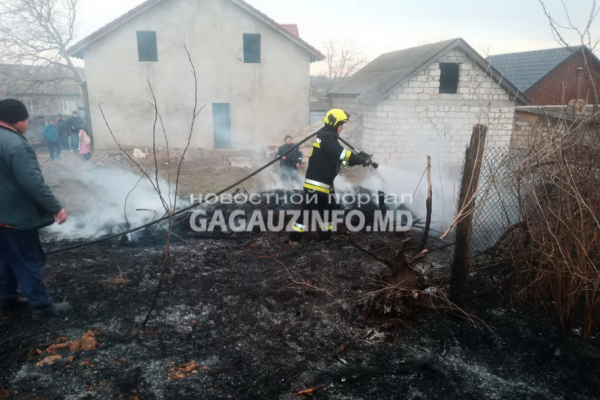 Огонь едва не перекинулся на жилой дом: в Гагаузии бушуют пожары на полях и лесах