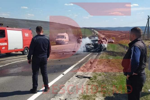 Серьезная авария в Страшенах: два человека заживо сгорели в машине