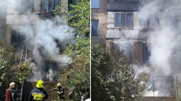 В Кишиневе пожар в многоэтажке тушили пять пожарных расчетов