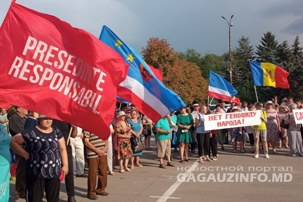 «Jos Maia Sandu!»: социалисты провели в Вулканештах массовый митинг