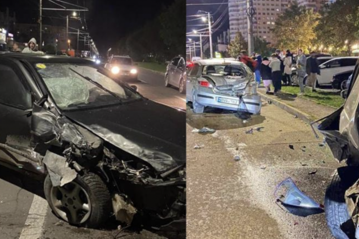 Водитель протаранил два автомобиля и сбежал: крупное ДТП в Кишиневе