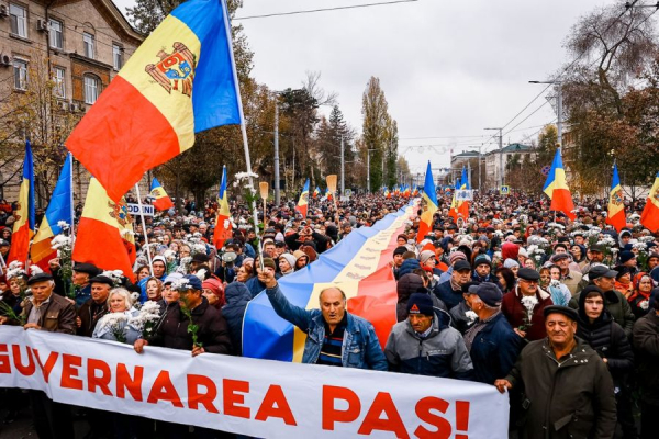 В Кишиневе во время протеста партии «Шор» задержали 63 человека