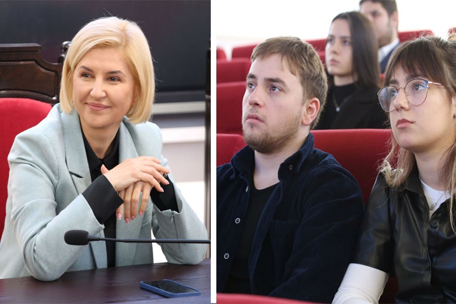 Ирина Влах на встрече со студентами МолдГУ: хотим вам помочь найти свое место в Молдове